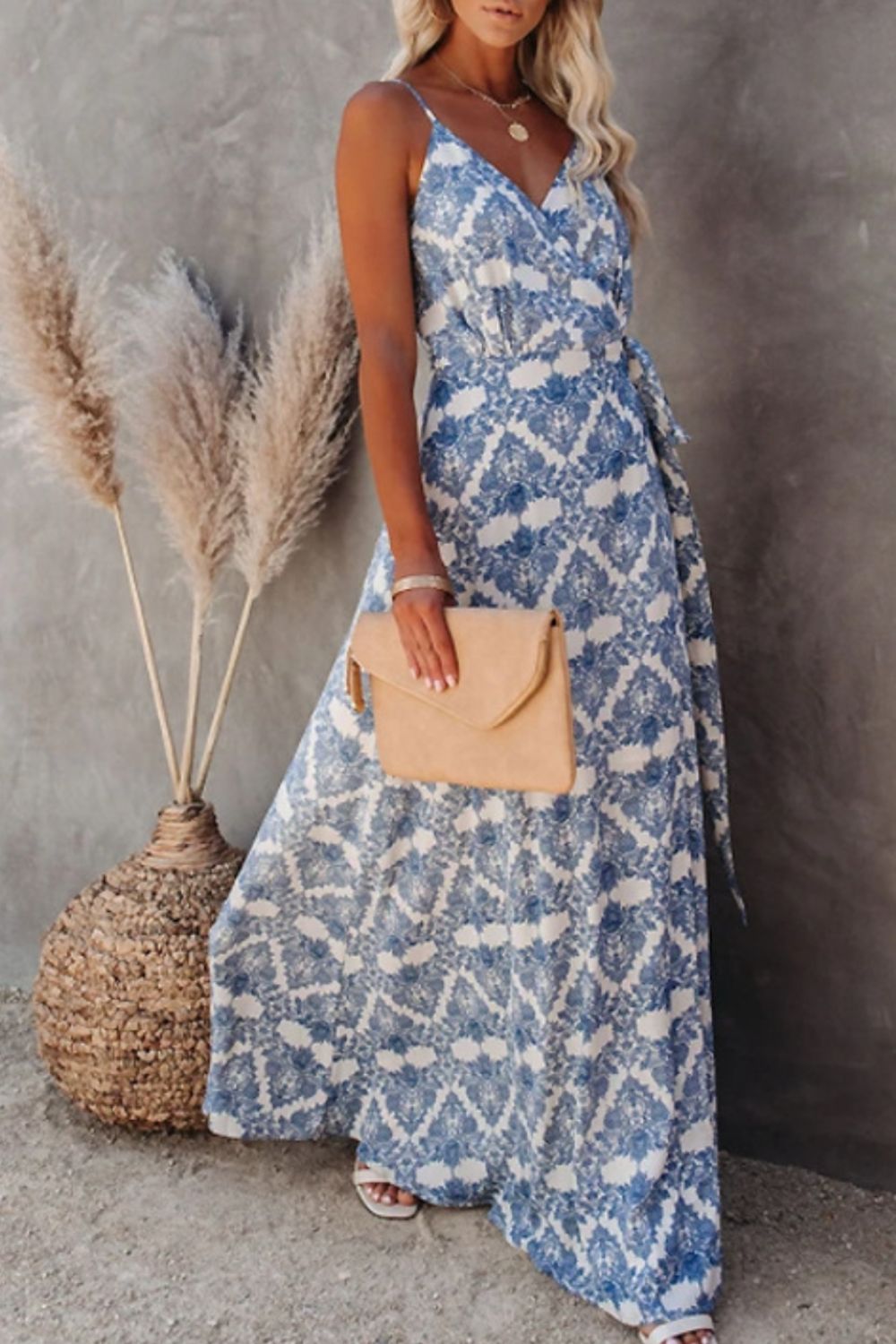 Boho - Kleid Lang Blau - FashionJet
