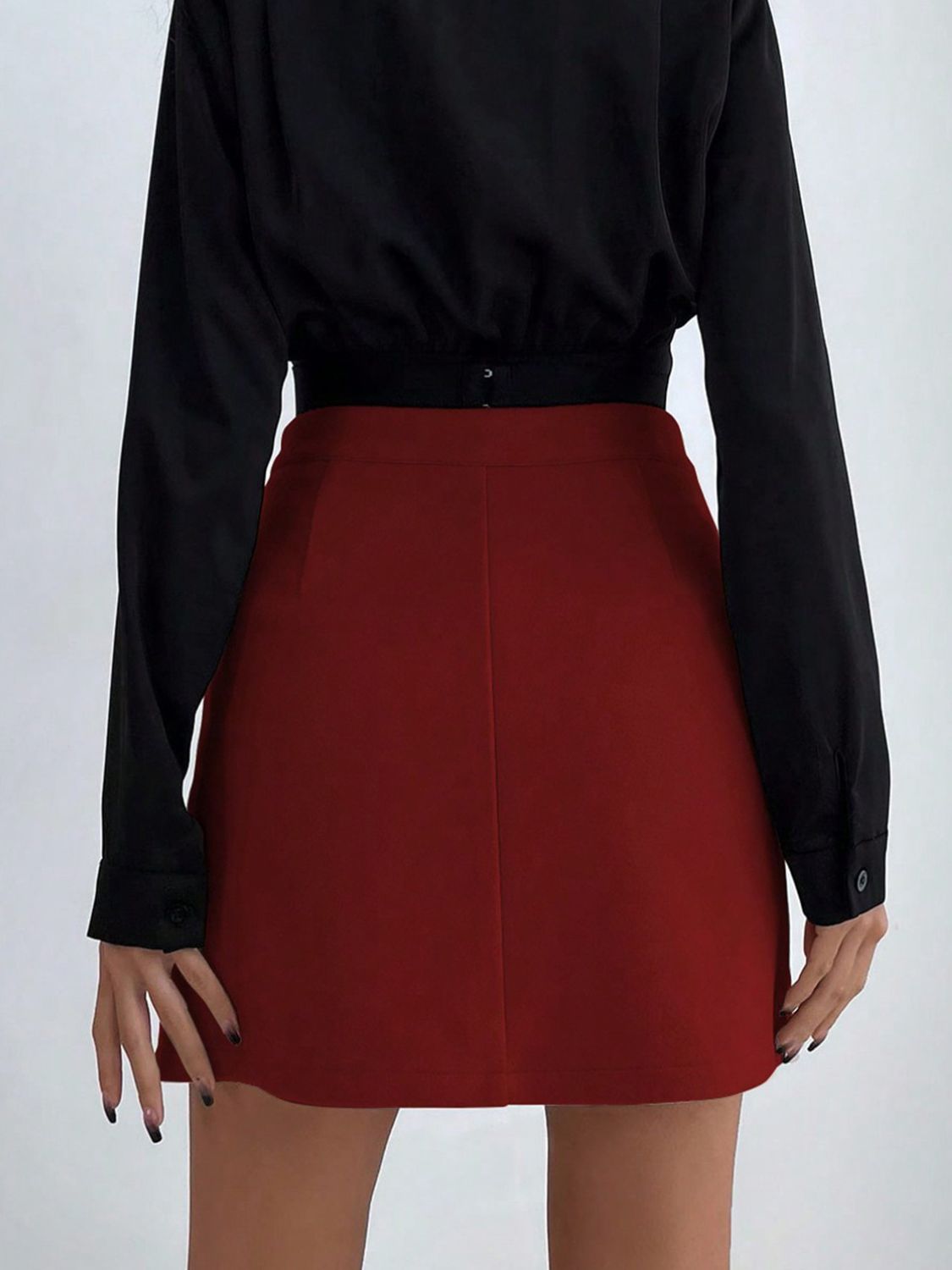 Buttoned Mini Skirt - FashionJet