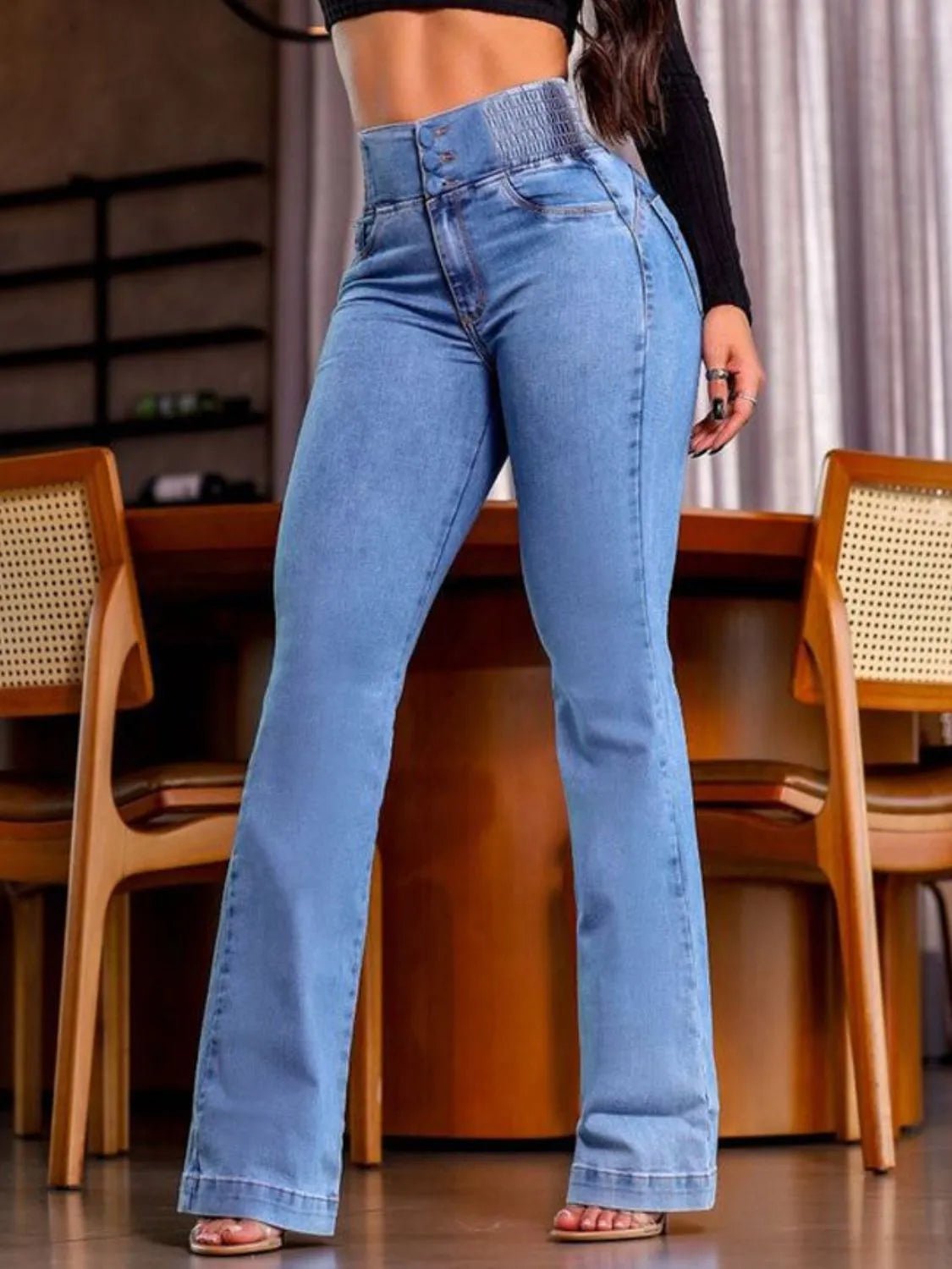 High Rise Bootcut Jeans - FashionJet