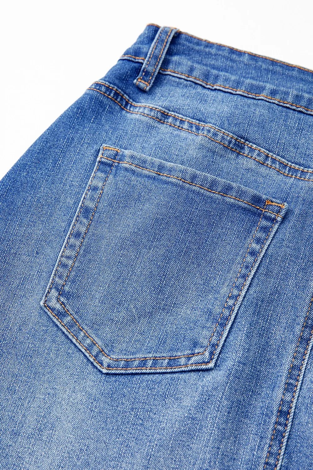 Wrapped Crossed Waist Denim Mini Skirt - FashionJet