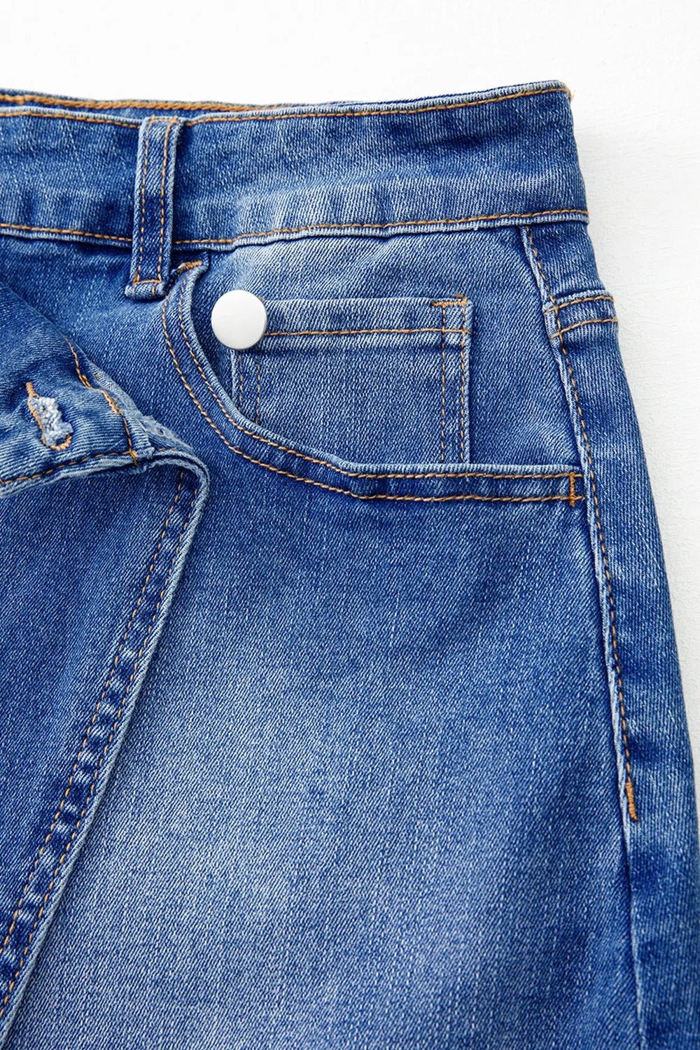 Wrapped Crossed Waist Denim Mini Skirt - FashionJet
